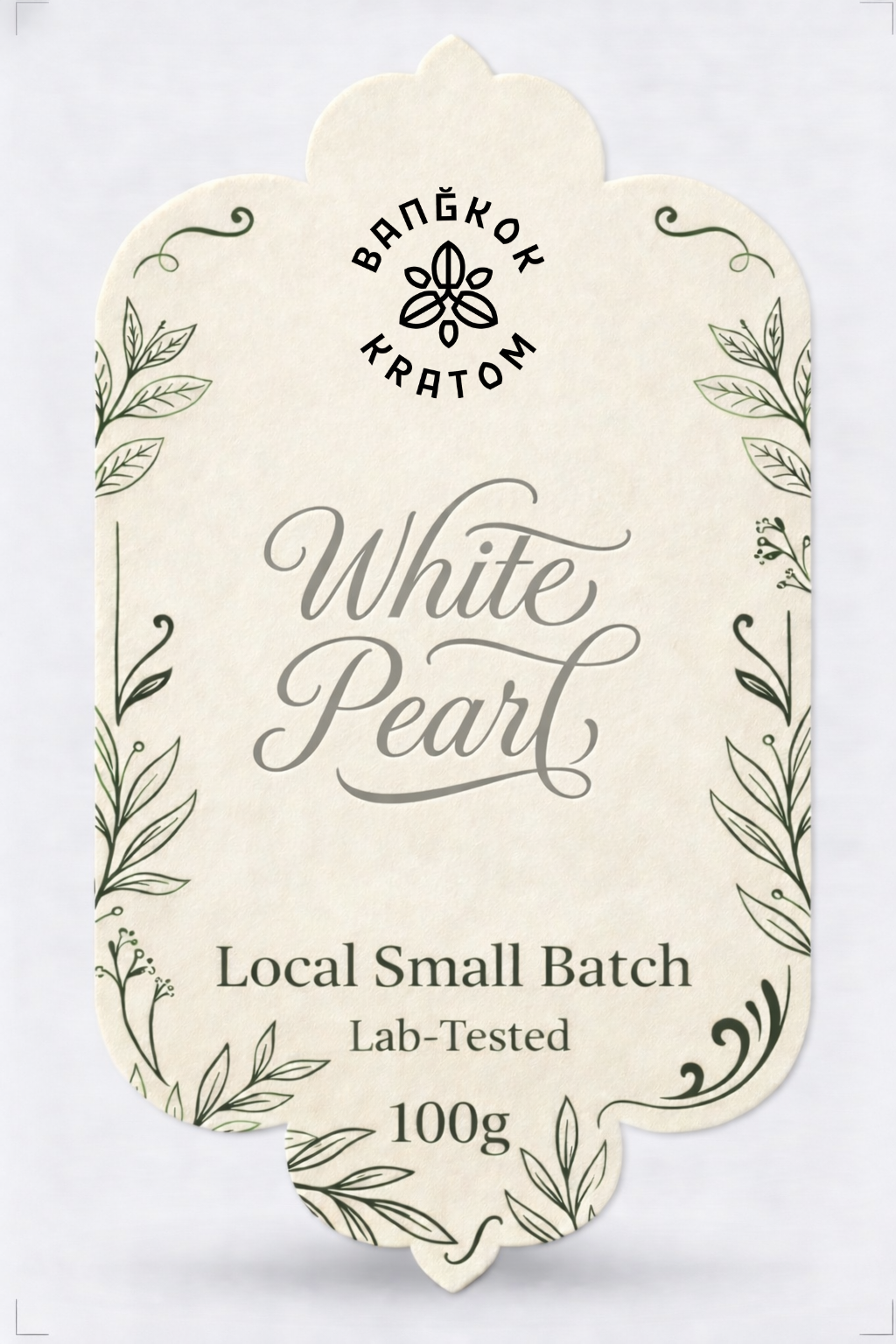White Pearl Kratom Label